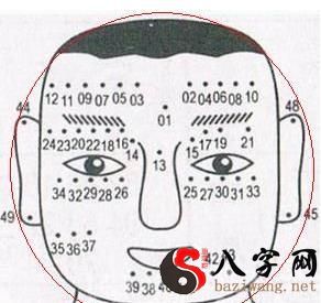 男生脸部痣相图解比照全集